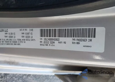 2009 Dodge Avenger Se/Sxt из США, поврежденный, VIN 1B3LC46B89N569622